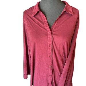 Maroon, long sleeve shirt